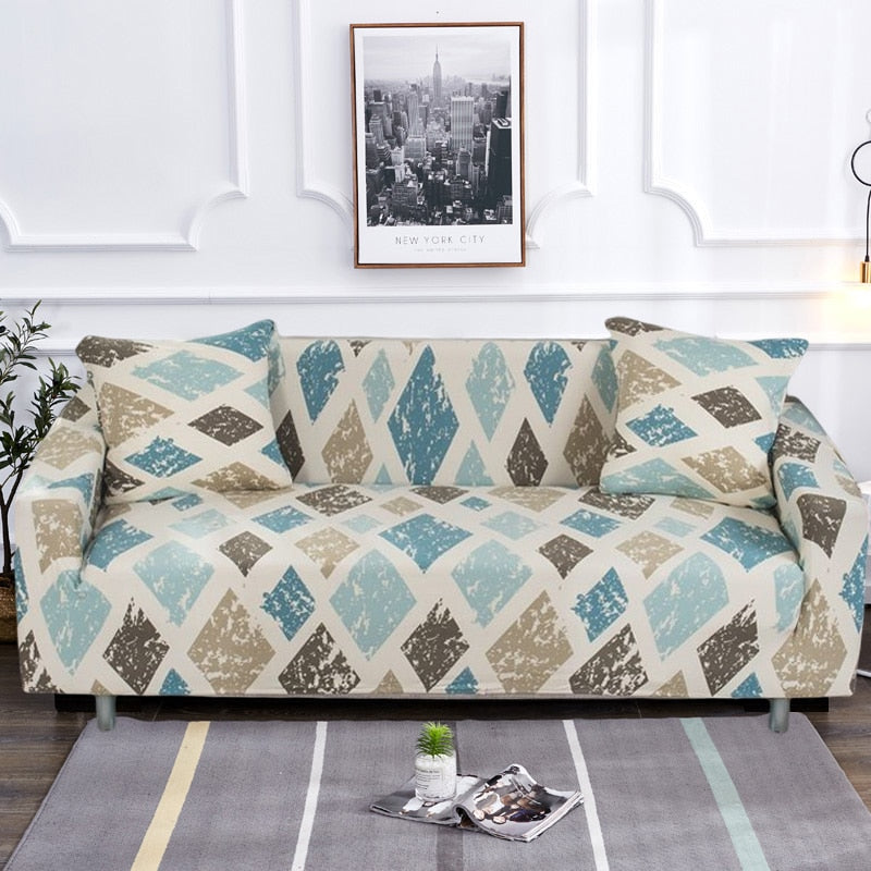 Moderne skridsikker farverig elastisk sofatræk