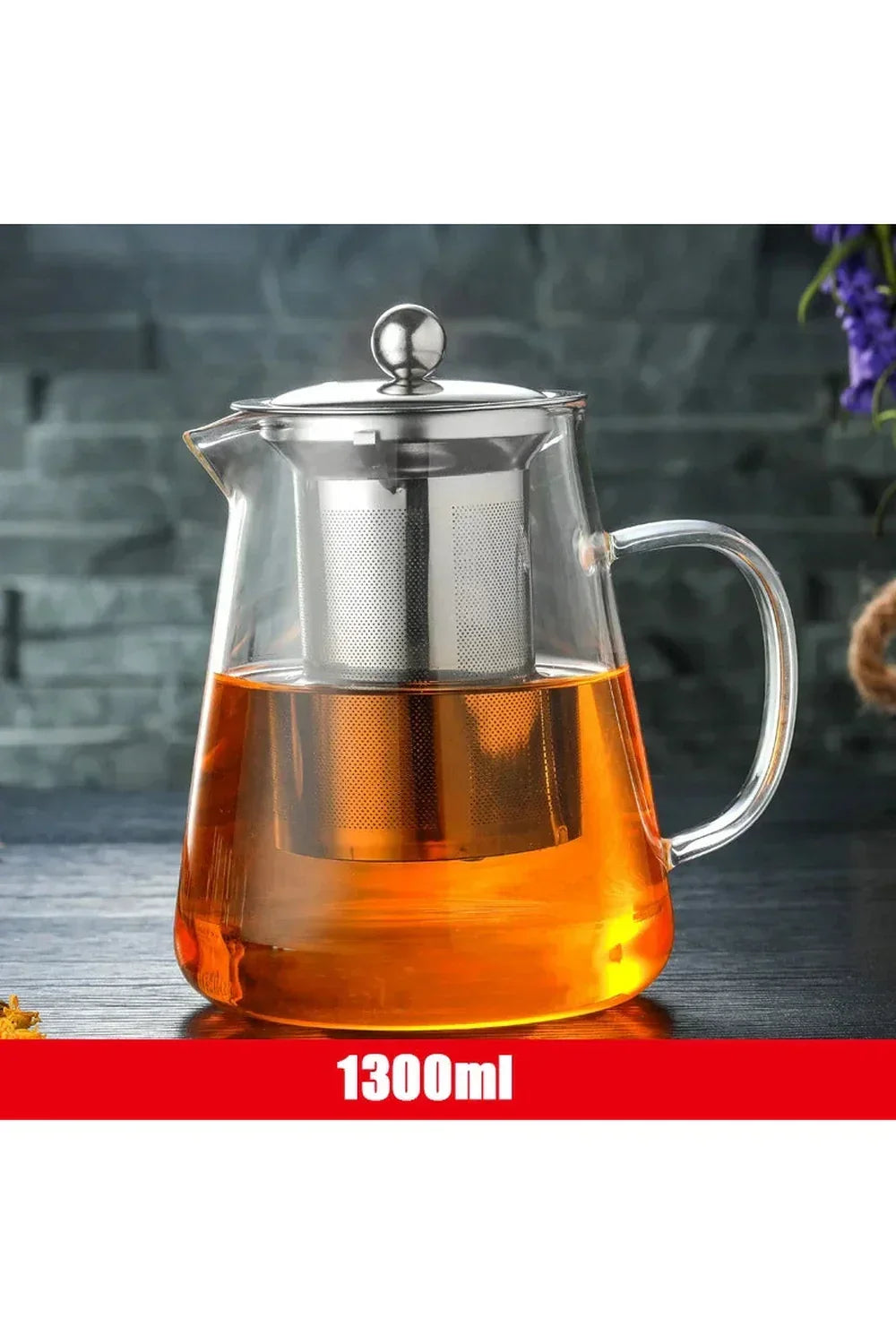 Stål Infuser Glas Teapot