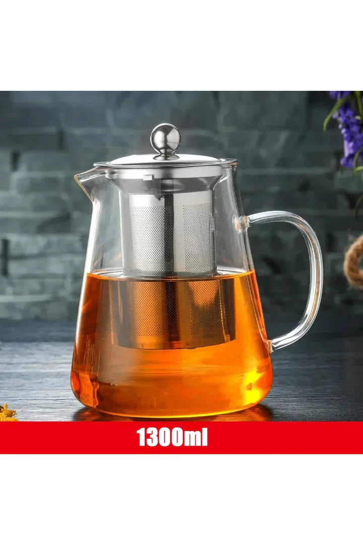 Stål Infuser Glas Teapot