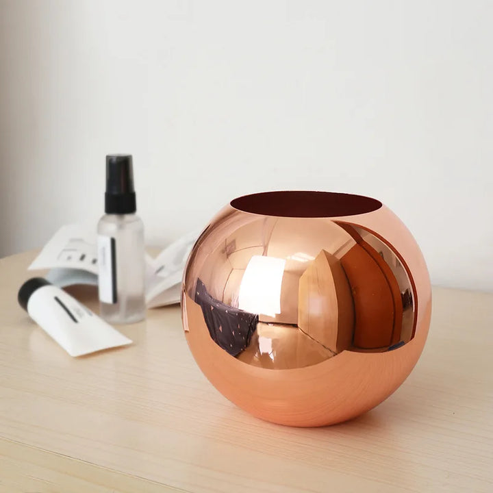 Stål Vase i Nordisk Stil Desktop Blomsterpotte BeFlower Pots Guld Sort Roséguld Klassisk Hjem Deko