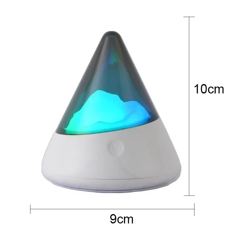 Trådløs LED Natlampe i Isbjerg Design