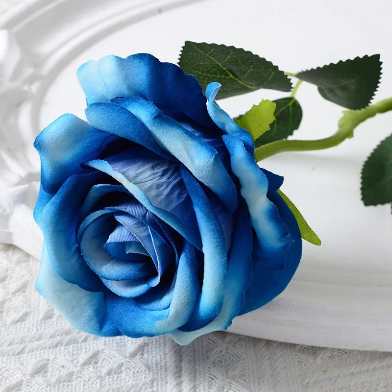 20 stk. Realistisk Velvet Silke Rose Bouquet