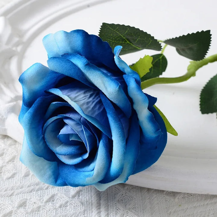 20 stk. Realistisk Velvet Silke Rose Bouquet