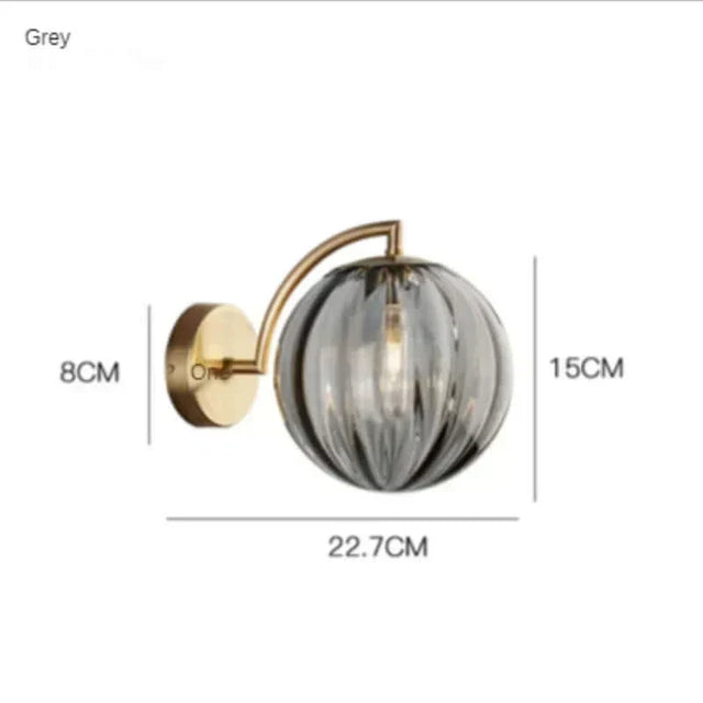 farverig Glas Moderne Væglampe