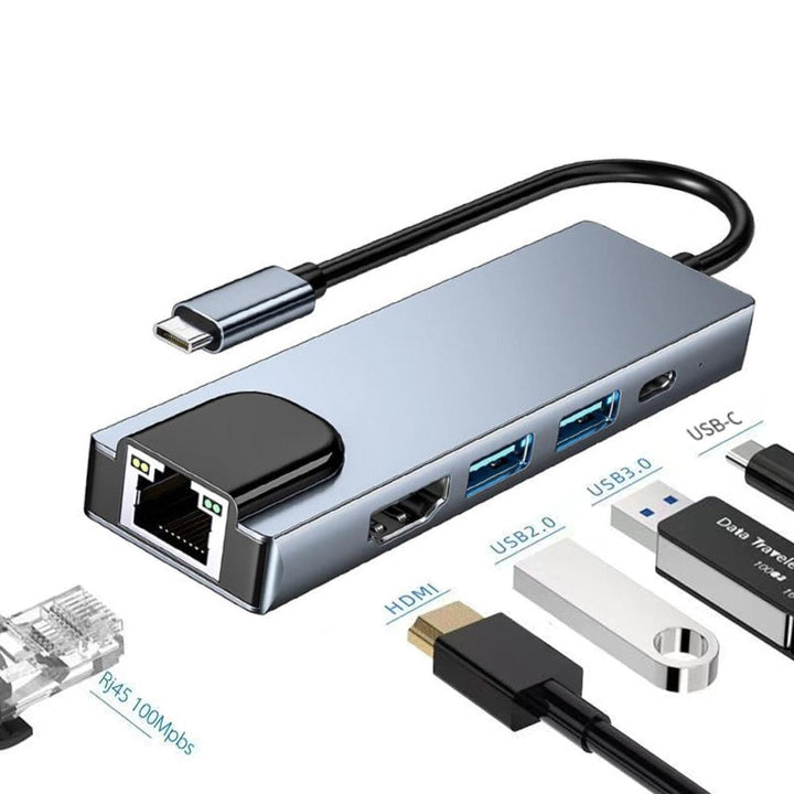 Thunderbolt 3 USB-C Hub med HDMI, PD, SD/TF til MacBook Air M1 og iPad Pro