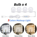 Glamora | LED Makeup Spejl Lys Sæt | 10 Hollywood-Stil Lamper | USB, Dæmpbar & 3 Farvemode