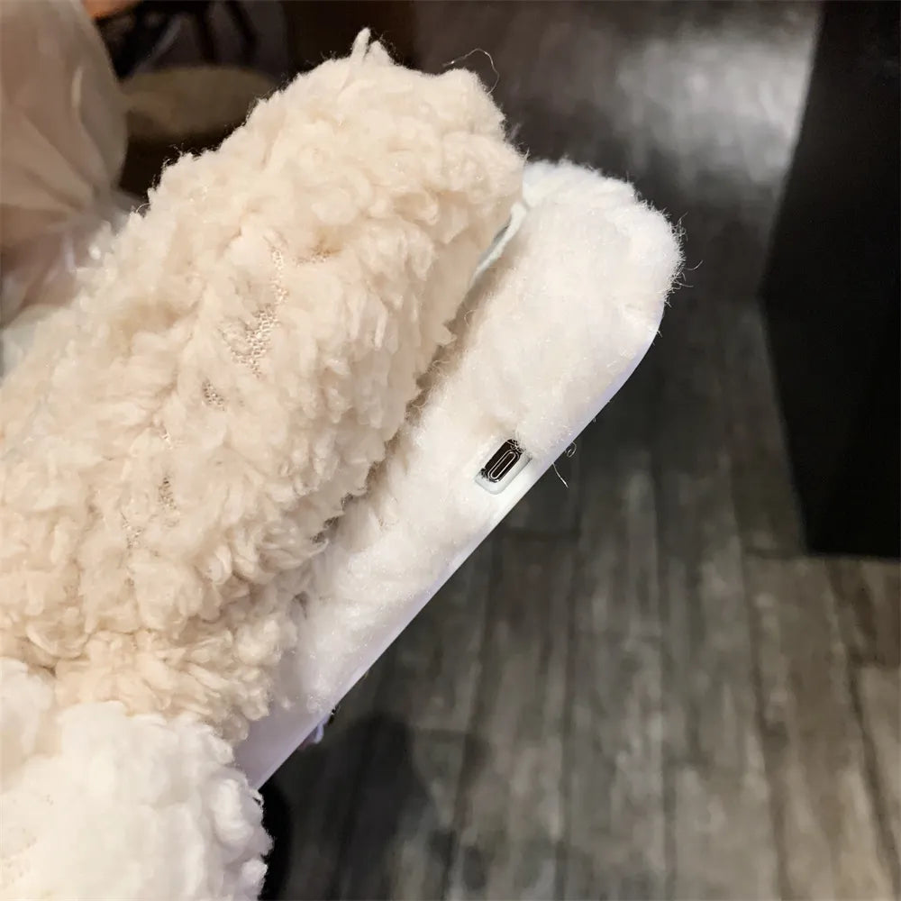 Fluffy Fur iPhone Cover Handske