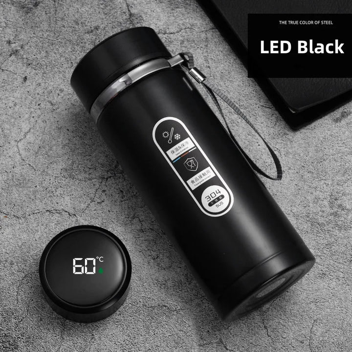 800ml-1L Rustfrit Stål Termokande – Bærbar Vakuumflaske med LED Temperaturdisplay