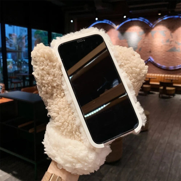 Fluffy Fur iPhone Cover Handske