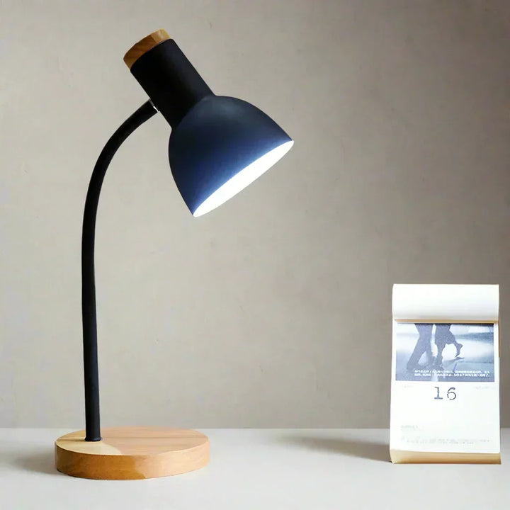 Efterårs- og Vinterbelysning | Nordisk Kreativ Trækunst Jern LED Skrivebordslampe - Moxie