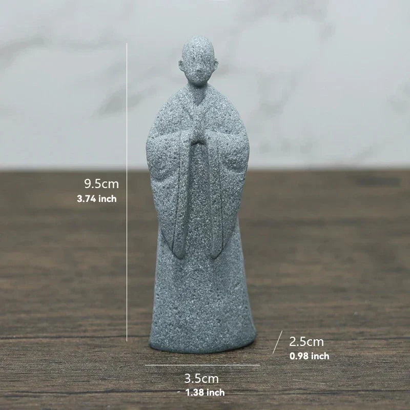 Buddha Sten Statue Lille Buddhister Tibetansk Buddhisme Figurer Zen Have Ornament Meditation Hjem Akvarium Dekoration