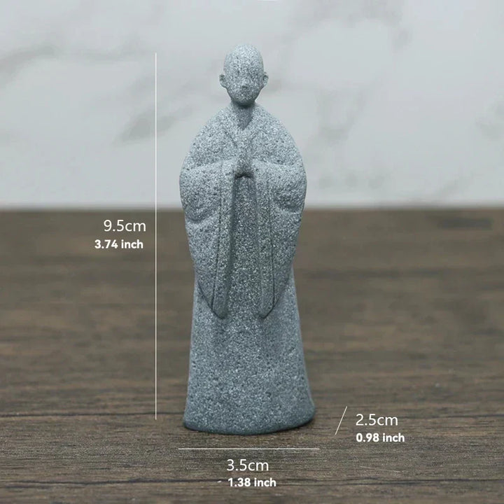 Buddha Sten Statue Lille Buddhister Tibetansk Buddhisme Figurer Zen Have Ornament Meditation Hjem Akvarium Dekoration