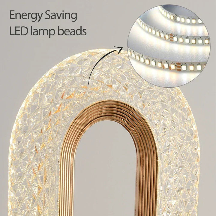 Krystal LED Bordlampe: Dæmpbar, USB Opladning, Berøring &amp; Fjernbetjening