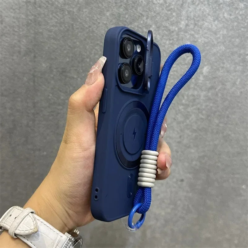 Magnetisk Blød Wrist Bracket Linse Dæksel iPhone Cover