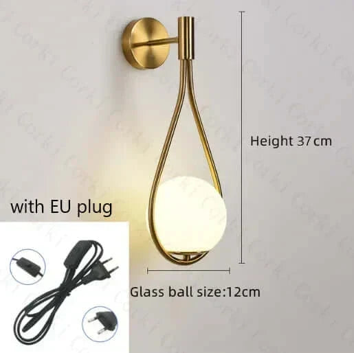 Drop Luxury Glass Balls Væglampe