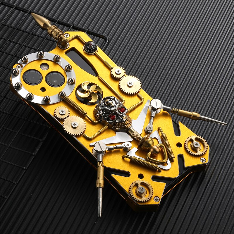 Mechanic Skull Cyberpunk Stil iPhone Cover