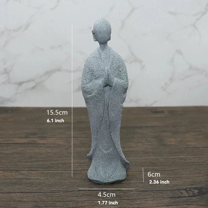 Buddha Sten Statue Lille Buddhister Tibetansk Buddhisme Figurer Zen Have Ornament Meditation Hjem Akvarium Dekoration