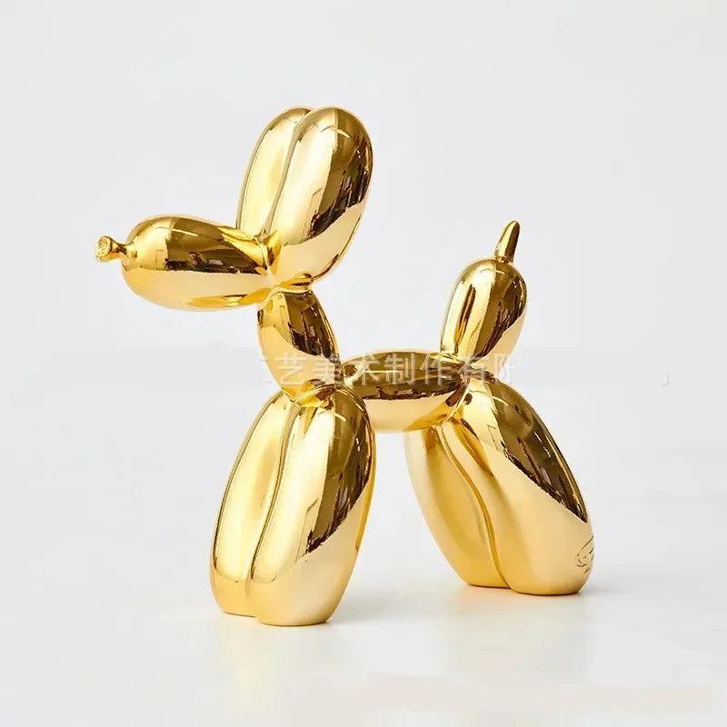 Nordisk Ballon Hund Skulptur Harpiks Dyr Ornament Kunst Skulpturer og Figurer Håndværk Hjem Dekoration Værelse Skrivebords Tilbehør