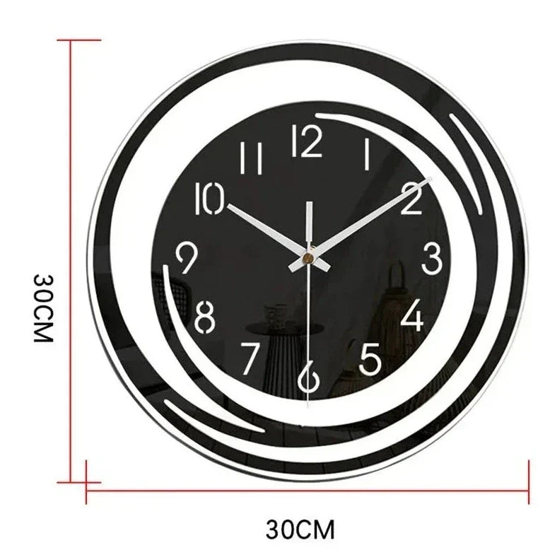 Acryl Vægur - Skandinavisk Design - Sort - Ur