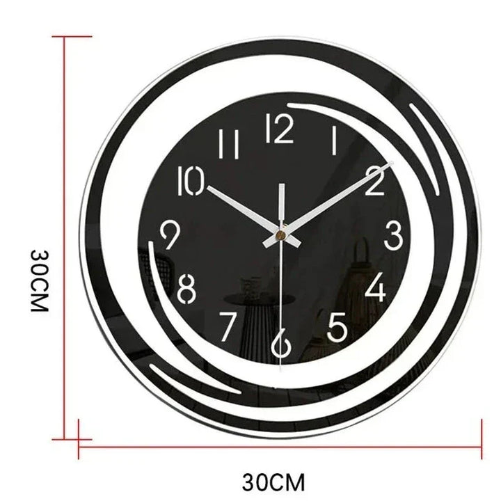 Acryl Vægur - Skandinavisk Design - Sort - Ur