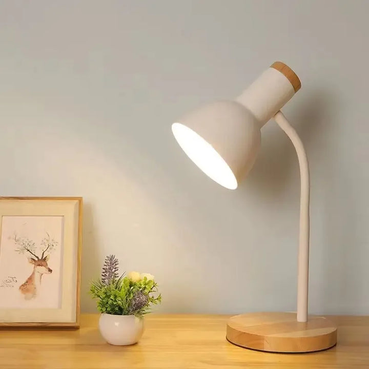 Efterårs- og Vinterbelysning | Nordisk Kreativ Trækunst Jern LED Skrivebordslampe - Moxie