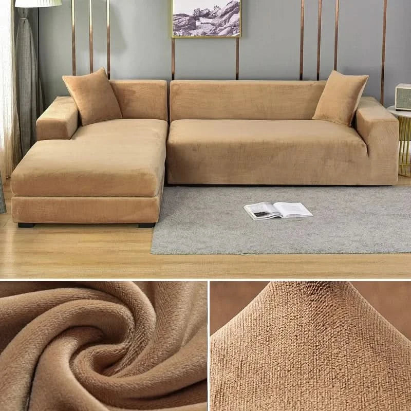 PlushFit - Højkvalitets Sofa Betræk Fremstillet af Strækvelour