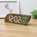 LED Digital Vækkeur med Dobbelt Display & Ubegrænset Snooze