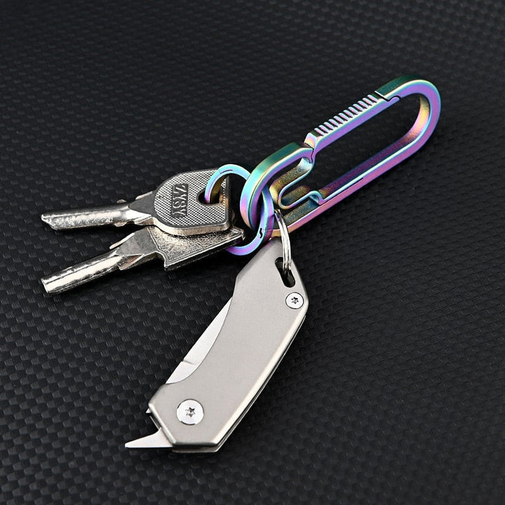 Titan-Titanium legering Taske Nøglering Kniv