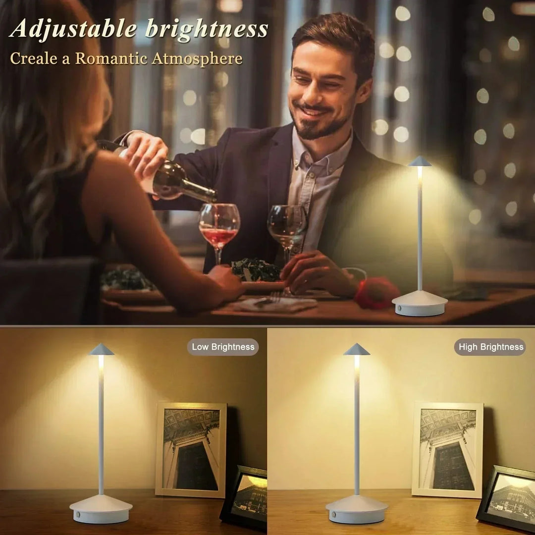 Genopladelig Bordlampe Kreativ Spisestue Touch Led Hotel Bar Kaffe Pina Pro Bordlampe Dekorativ Skrivebordslampe