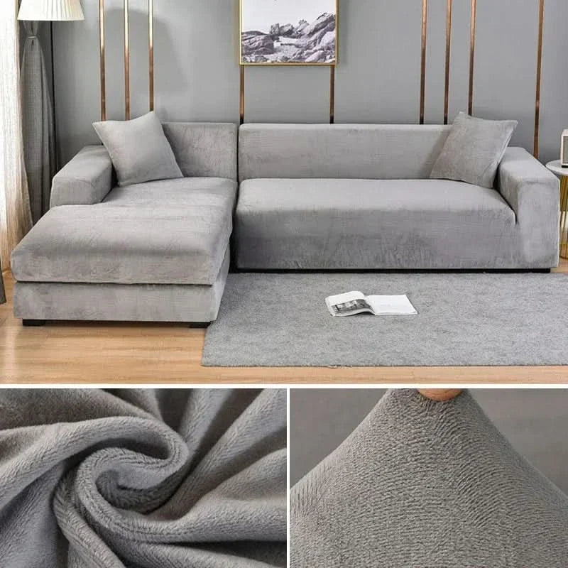 PlushFit - Højkvalitets Sofa Betræk Fremstillet af Strækvelour