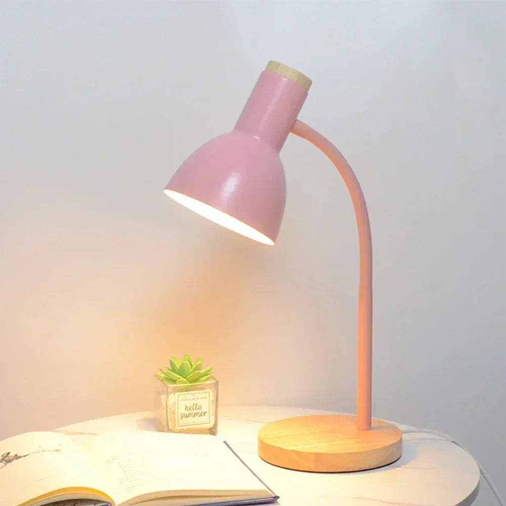 Efterårs- og Vinterbelysning | Nordisk Kreativ Trækunst Jern LED Skrivebordslampe - Moxie
