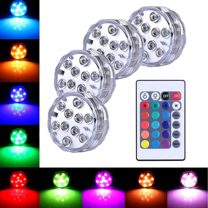 Undervandsbelysning til pool med 10 LED-lamper