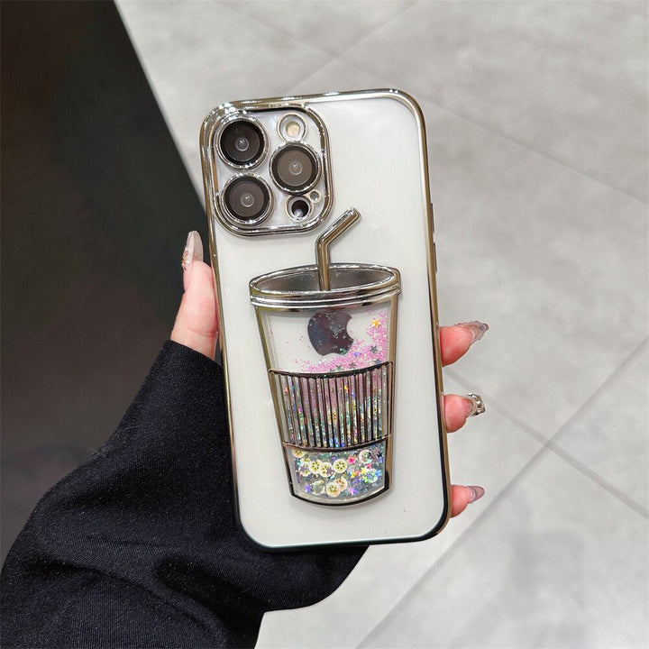 Glitter Star Drink Cup iPhone Cover