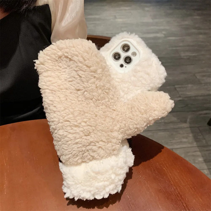 Fluffy Fur iPhone Cover Handske