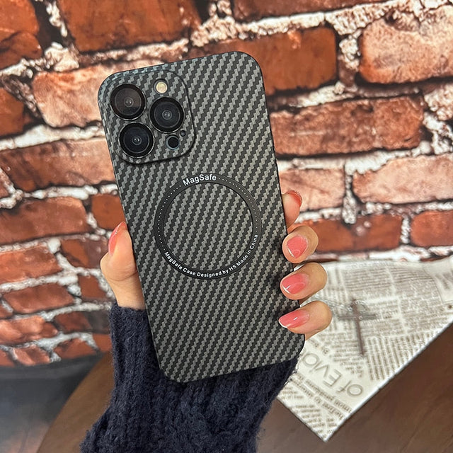 Carbon Fiber Magsafe Magnetisk iPhone Cover
