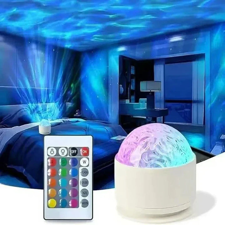 Aurora Projektor LumoSky | 16 farver Nordlys | USB &amp; Fjernbetjening | Afslappende Natlys