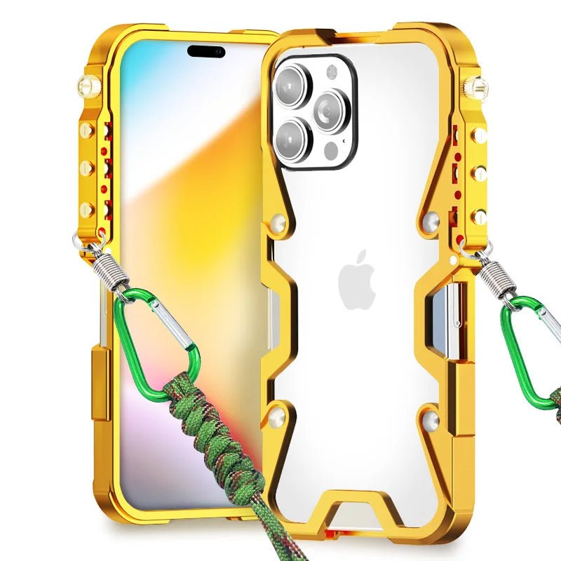 Taktisk Greb Stødabsorberende Legering Ramme iPhone Etui