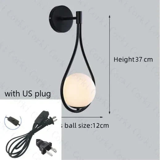 Drop Luxury Glass Ball Wall Light