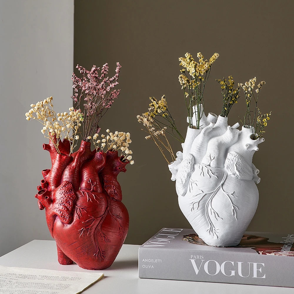 Hjerte Tørrede Planter Kunstnerisk Vase