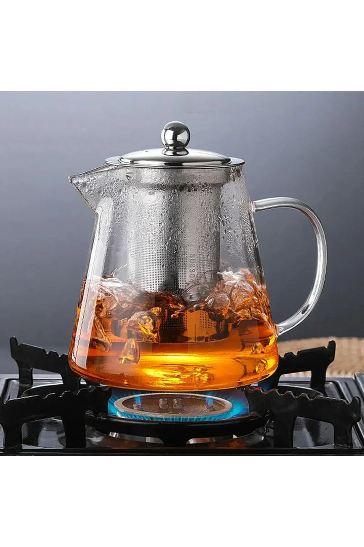 Stål Infuser Glas Teapot