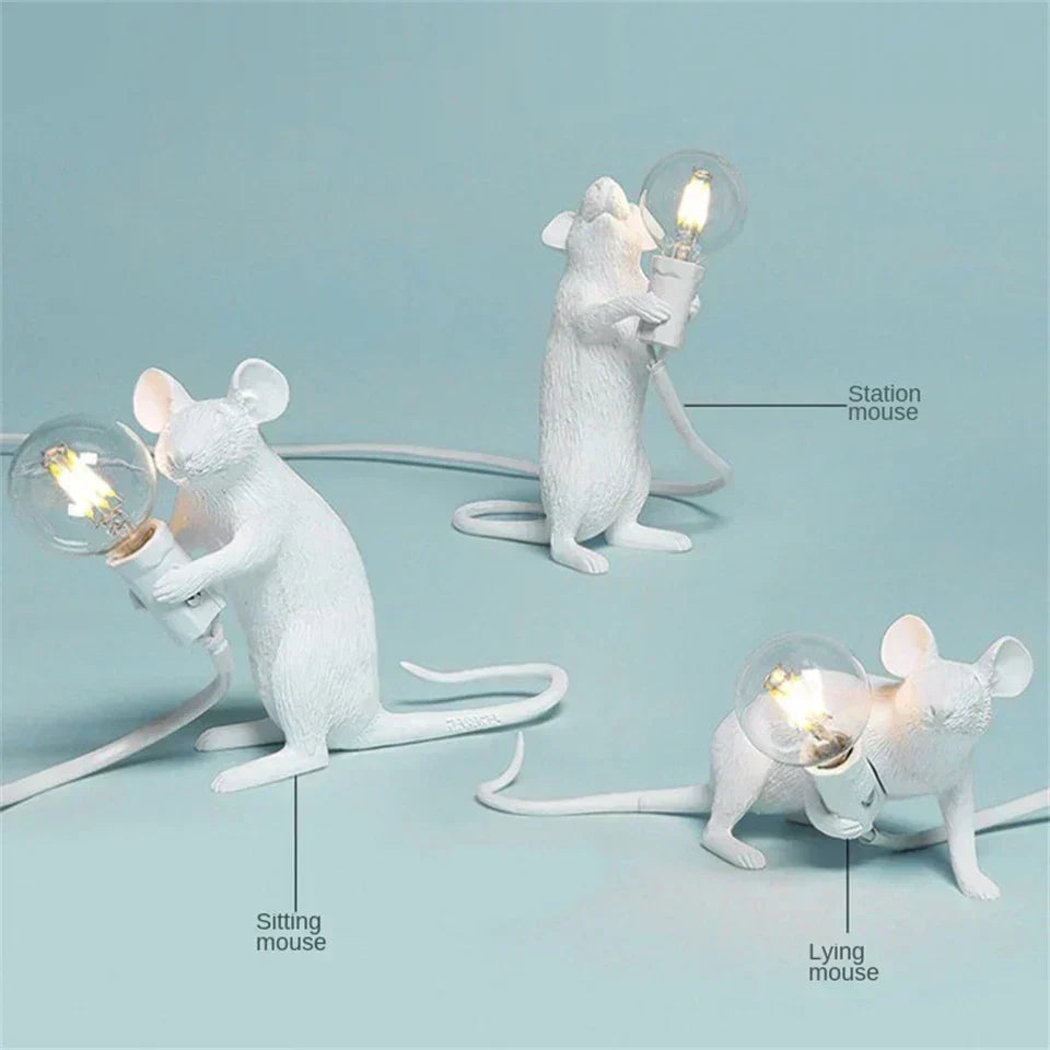 Moderne LED Dyre Bordlamper: Harer, Katte og Egern Nattelys
