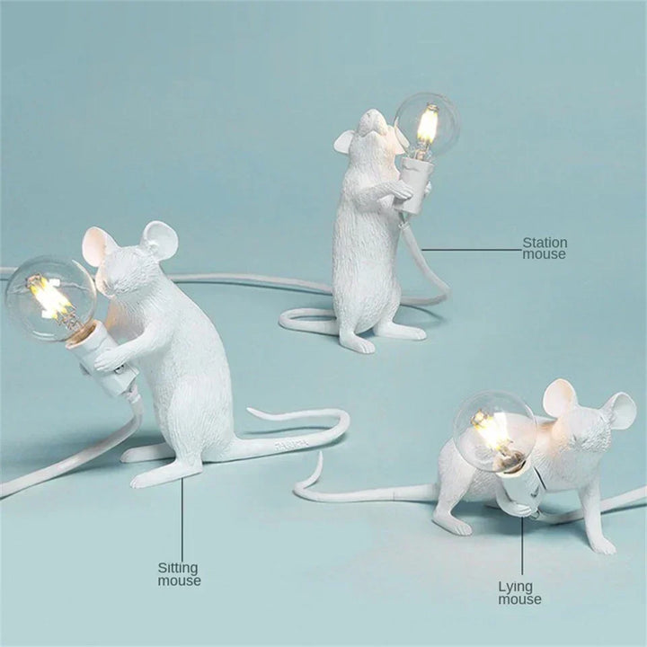 Moderne LED Dyre Bordlamper: Harer, Katte og Egern Nattelys