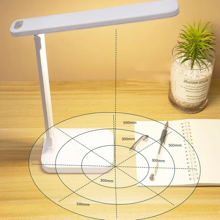 6000mAh genopladelig LED bordlampe USB 3 farver trinløs dæmpbar skrivebordslampe berøring foldbar øjenbeskyttende læse natlys