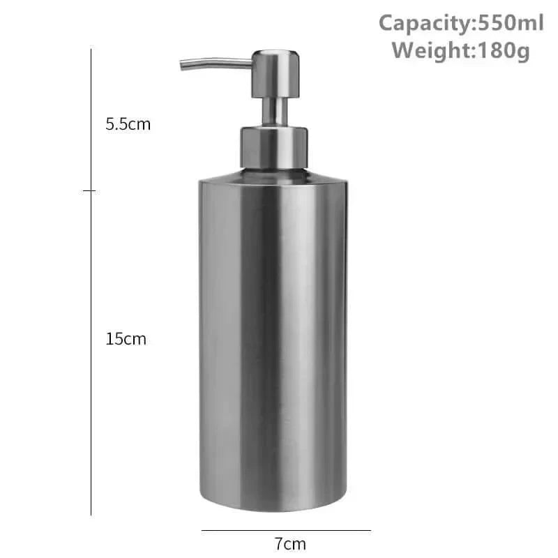 Elegant Håndpumpe Sæbedispenser i Rustfrit Stål 250ml/350ml/550ml