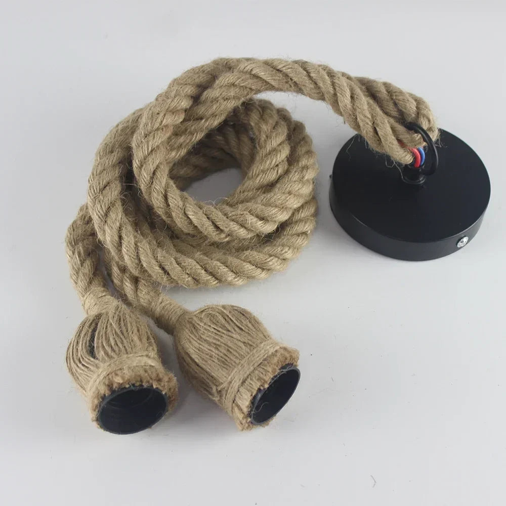 Vintage Hamp Sejl Pendant Lys