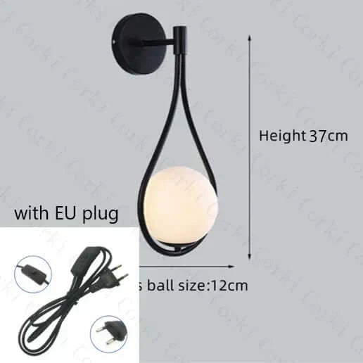 Drop Luxury Glass Ball Wall Light