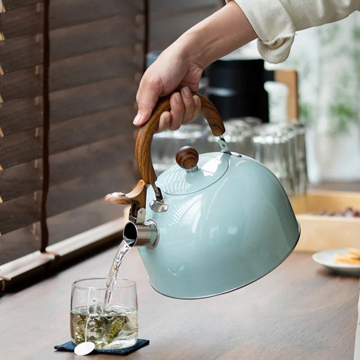 1 stykke 2.5/3 l liter kedel lavet af rustfrit stål, forstærket kedel, gas induktionskomfur, universel kedel, kedel