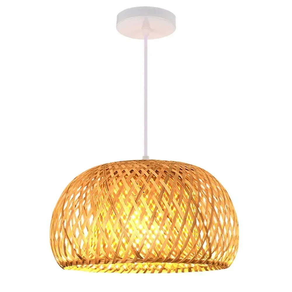 Luxora Håndvævet Bambus Pendelampe - Miljøvenlig Loftlampe