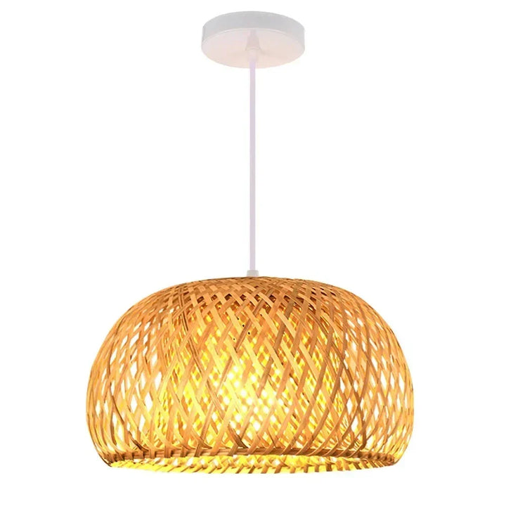 Luxora Håndvævet Bambus Pendelampe - Miljøvenlig Loftlampe