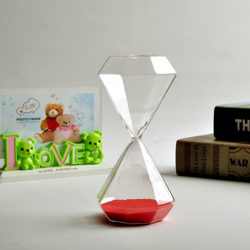 5–60 minutters diamant timeglas, timeglas, timeglas, gave til børn, timeglas, hjemmedekoration, fås i flere farveindstillinger